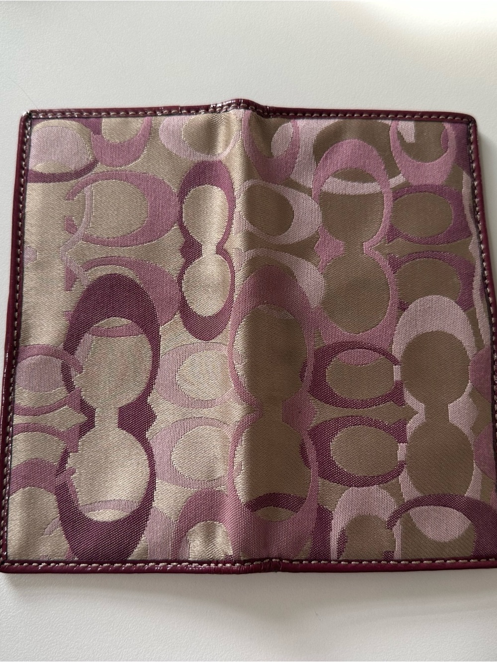 Coach Kristin Large Tri-Fold Wallet – Burgundy / Plum/ OBO - Picture 12 of 15